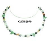 Assorted Colored Semi precious Stone Beads Hematite Beads Stone Chain Choker Fashion Women Necklace